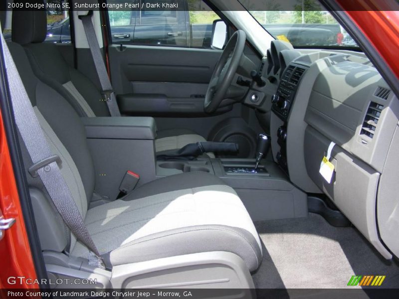 Sunburst Orange Pearl / Dark Khaki 2009 Dodge Nitro SE