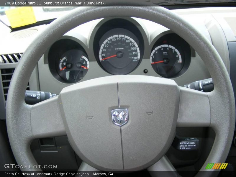 Sunburst Orange Pearl / Dark Khaki 2009 Dodge Nitro SE