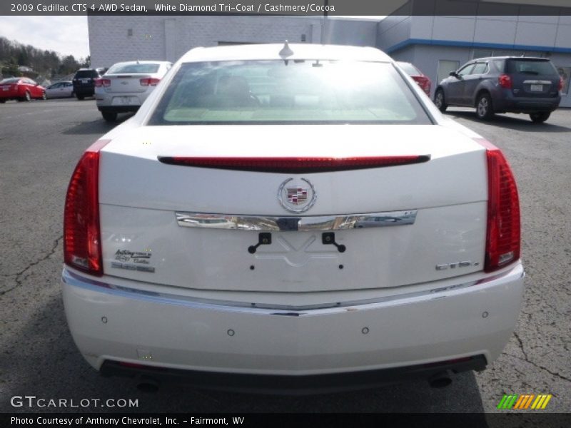 White Diamond Tri-Coat / Cashmere/Cocoa 2009 Cadillac CTS 4 AWD Sedan