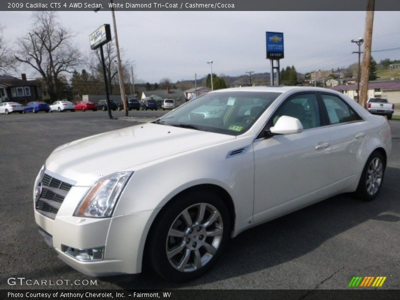 White Diamond Tri-Coat / Cashmere/Cocoa 2009 Cadillac CTS 4 AWD Sedan