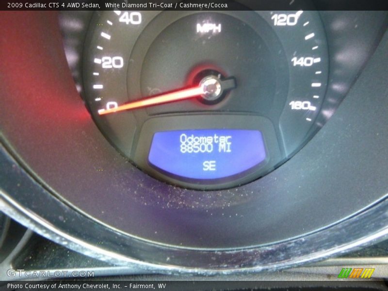 White Diamond Tri-Coat / Cashmere/Cocoa 2009 Cadillac CTS 4 AWD Sedan