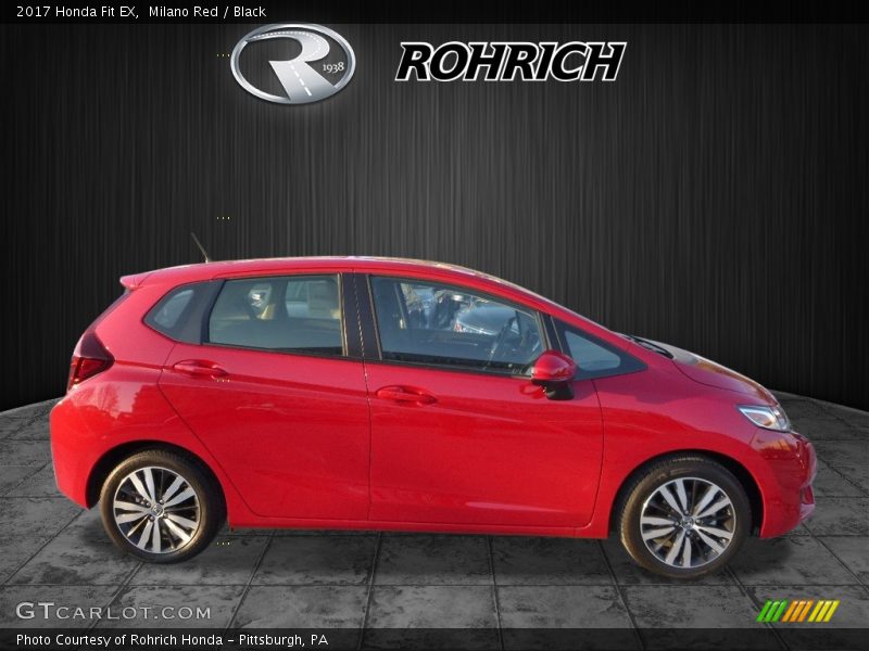 Milano Red / Black 2017 Honda Fit EX