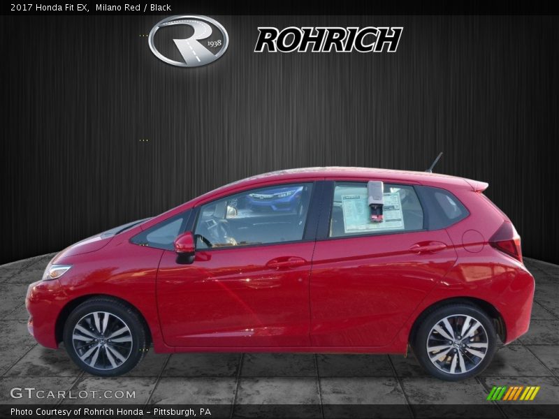 Milano Red / Black 2017 Honda Fit EX