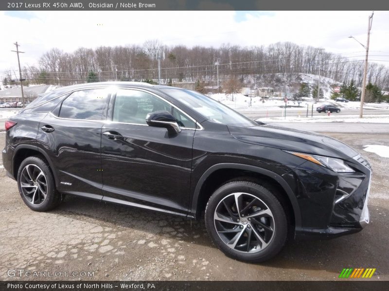 Obsidian / Noble Brown 2017 Lexus RX 450h AWD