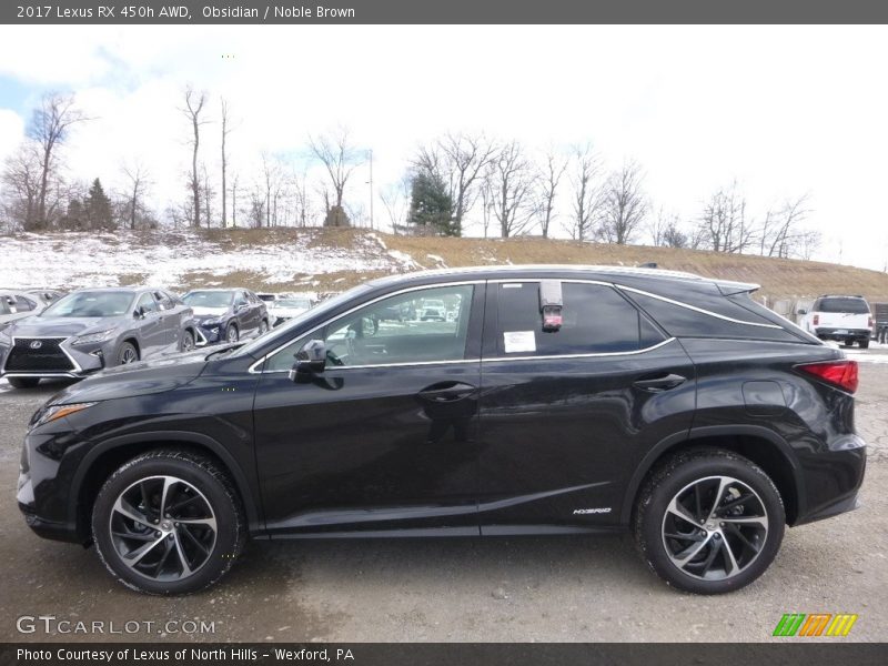 Obsidian / Noble Brown 2017 Lexus RX 450h AWD