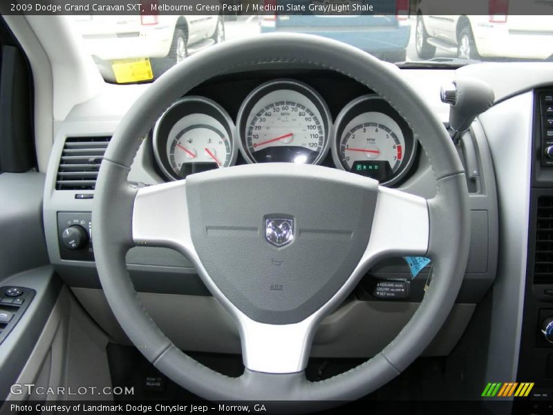 Melbourne Green Pearl / Medium Slate Gray/Light Shale 2009 Dodge Grand Caravan SXT
