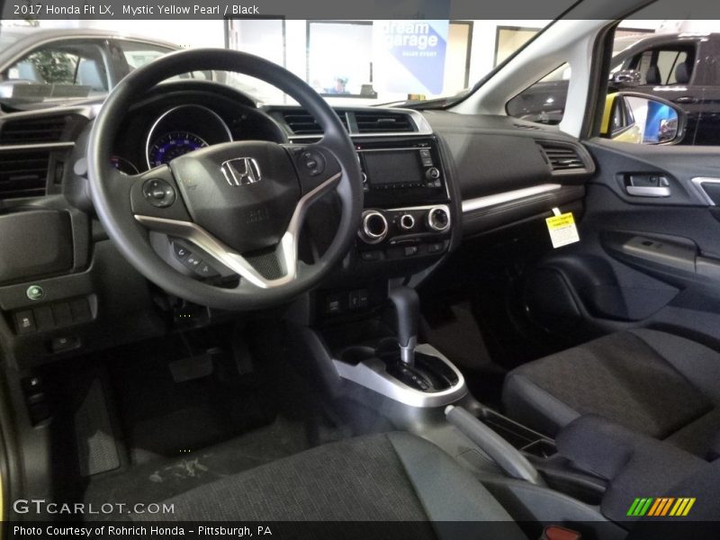 Mystic Yellow Pearl / Black 2017 Honda Fit LX