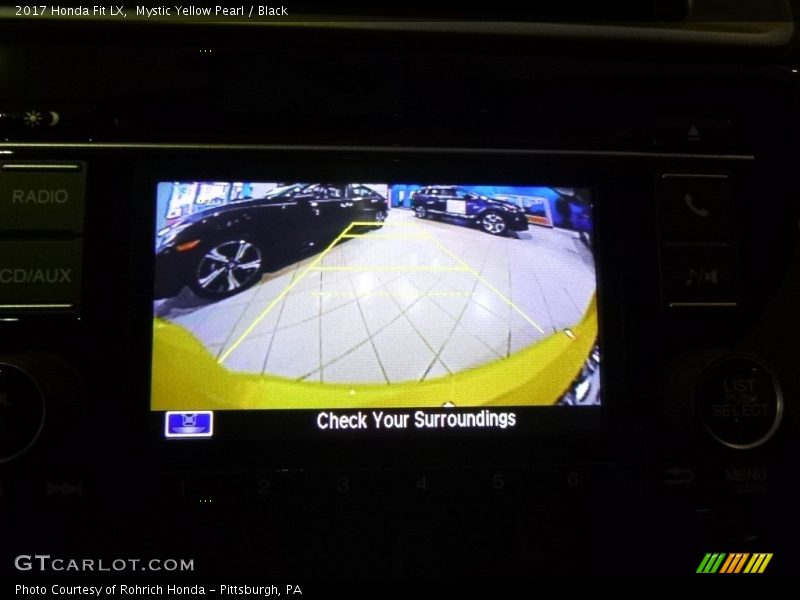 Mystic Yellow Pearl / Black 2017 Honda Fit LX
