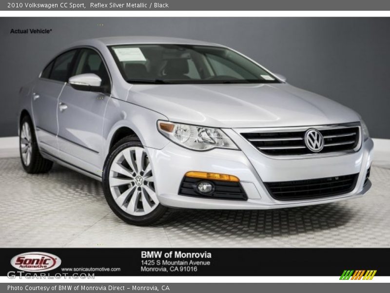 Reflex Silver Metallic / Black 2010 Volkswagen CC Sport