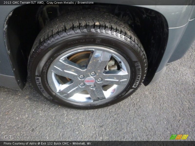 Gray Green Metallic / Brownstone 2013 GMC Terrain SLT AWD