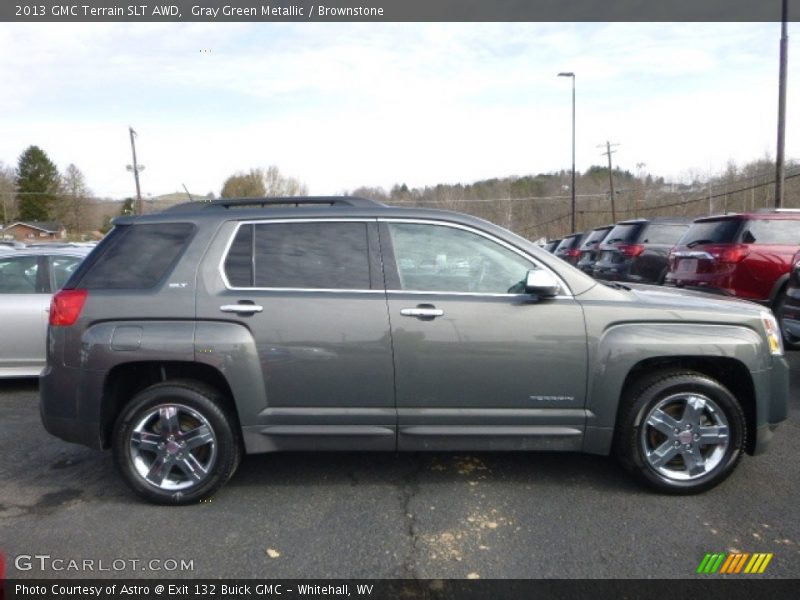 Gray Green Metallic / Brownstone 2013 GMC Terrain SLT AWD