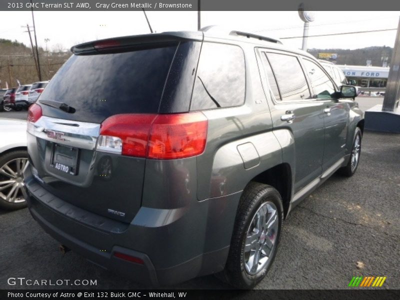 Gray Green Metallic / Brownstone 2013 GMC Terrain SLT AWD