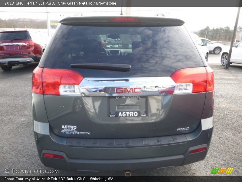 Gray Green Metallic / Brownstone 2013 GMC Terrain SLT AWD