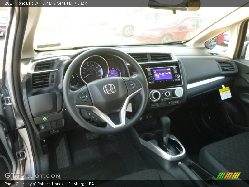 Lunar Silver Pearl / Black 2017 Honda Fit LX