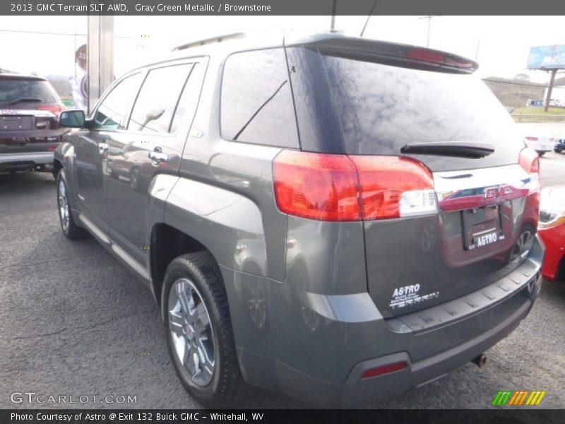 Gray Green Metallic / Brownstone 2013 GMC Terrain SLT AWD