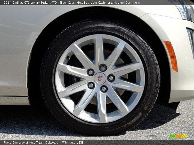 Silver Coast Metallic / Light Cashmere/Medium Cashmere 2014 Cadillac CTS Luxury Sedan AWD