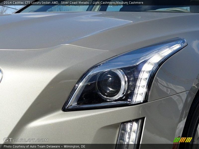 Silver Coast Metallic / Light Cashmere/Medium Cashmere 2014 Cadillac CTS Luxury Sedan AWD