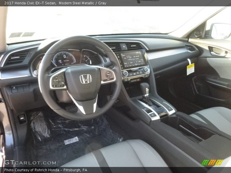 Modern Steel Metallic / Gray 2017 Honda Civic EX-T Sedan
