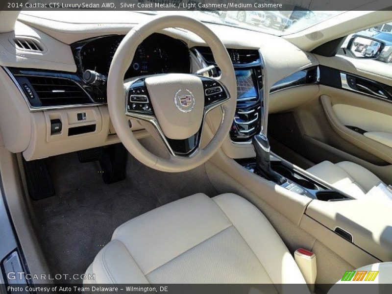 Silver Coast Metallic / Light Cashmere/Medium Cashmere 2014 Cadillac CTS Luxury Sedan AWD