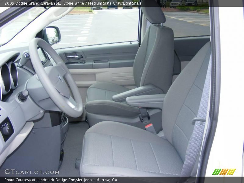 Stone White / Medium Slate Gray/Light Shale 2009 Dodge Grand Caravan SE