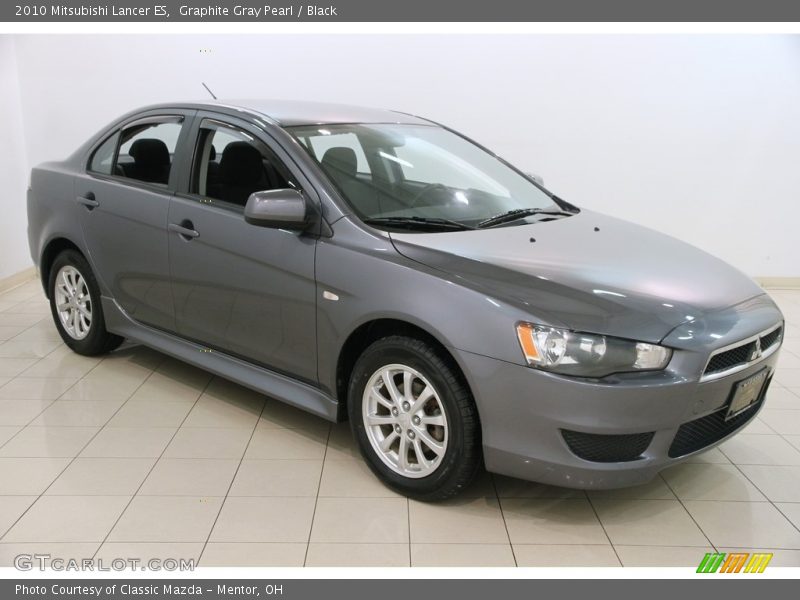 Graphite Gray Pearl / Black 2010 Mitsubishi Lancer ES