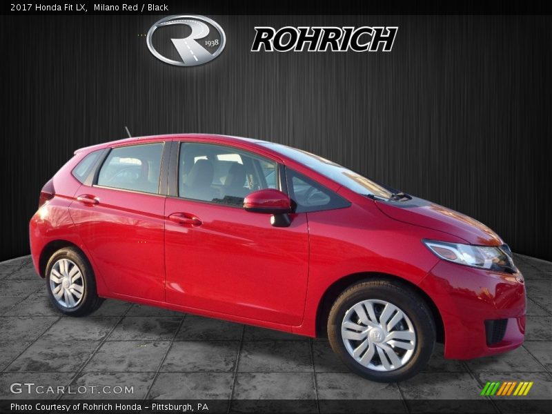 Milano Red / Black 2017 Honda Fit LX