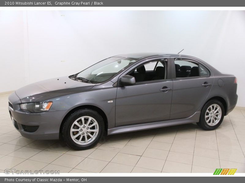 Graphite Gray Pearl / Black 2010 Mitsubishi Lancer ES