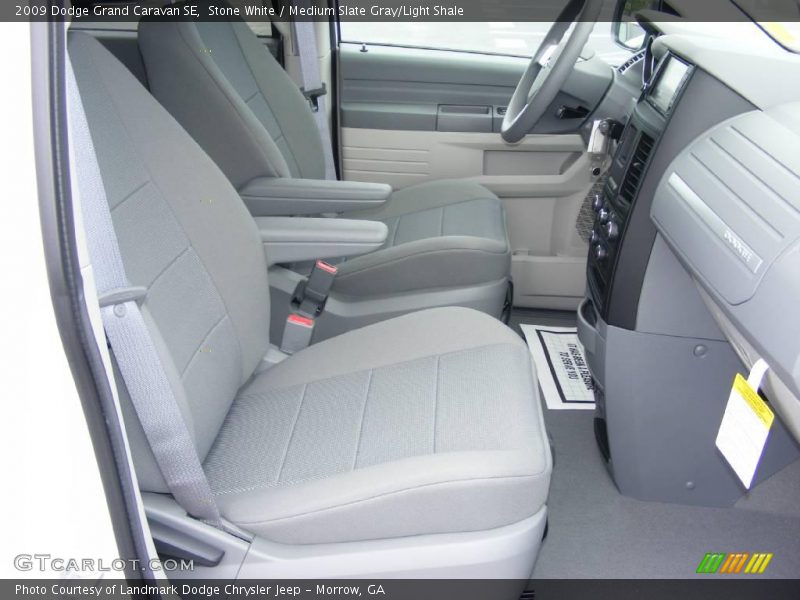 Stone White / Medium Slate Gray/Light Shale 2009 Dodge Grand Caravan SE