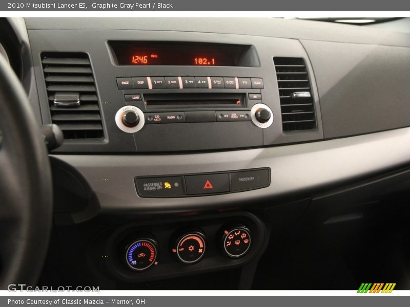 Graphite Gray Pearl / Black 2010 Mitsubishi Lancer ES