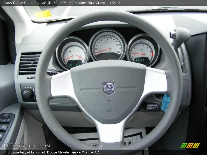 Stone White / Medium Slate Gray/Light Shale 2009 Dodge Grand Caravan SE