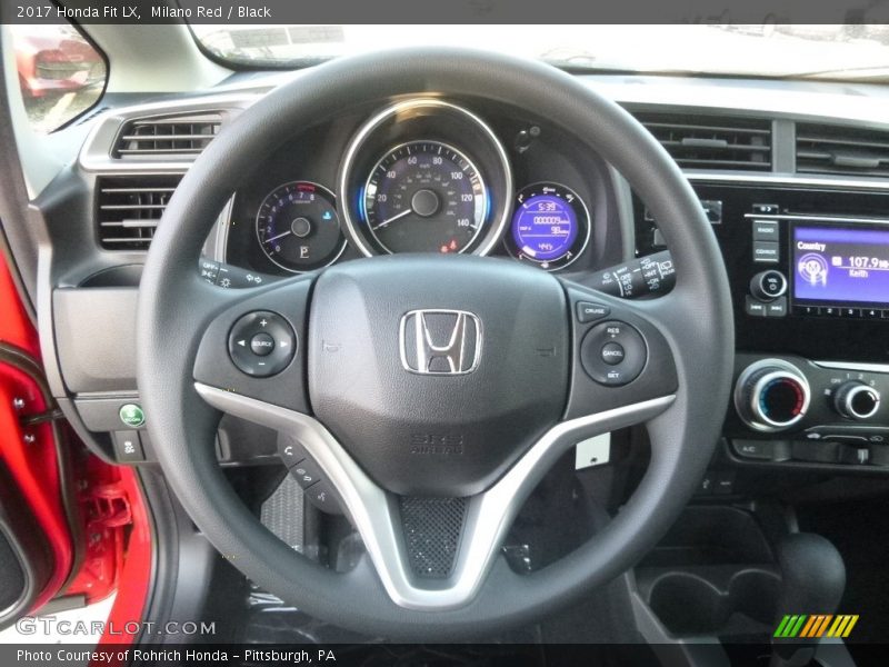 Milano Red / Black 2017 Honda Fit LX