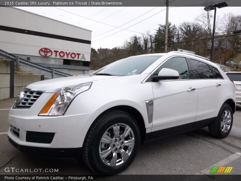 Platinum Ice Tricoat / Shale/Brownstone 2015 Cadillac SRX Luxury