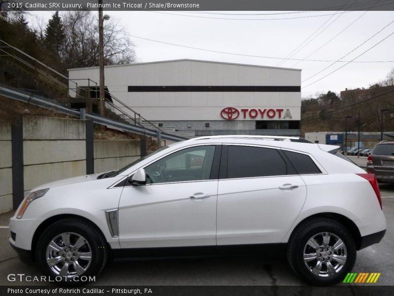 Platinum Ice Tricoat / Shale/Brownstone 2015 Cadillac SRX Luxury