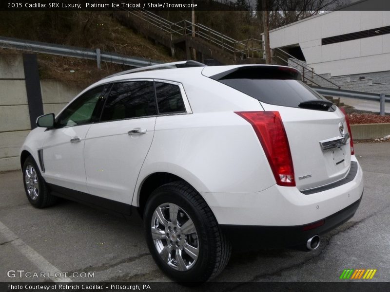 Platinum Ice Tricoat / Shale/Brownstone 2015 Cadillac SRX Luxury