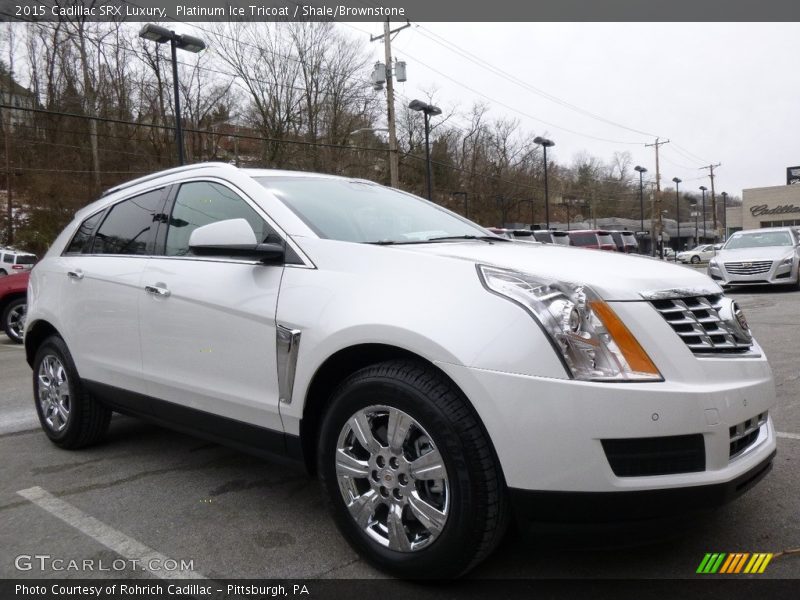 Platinum Ice Tricoat / Shale/Brownstone 2015 Cadillac SRX Luxury