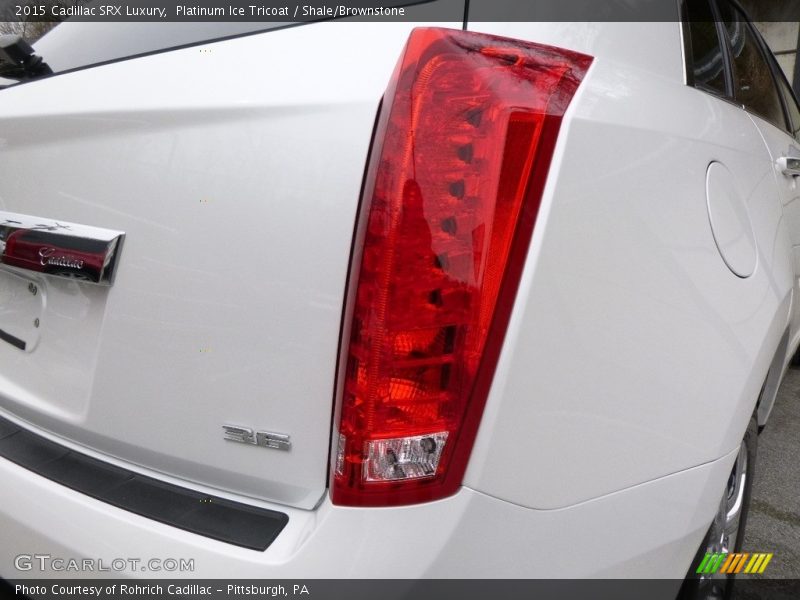 Platinum Ice Tricoat / Shale/Brownstone 2015 Cadillac SRX Luxury