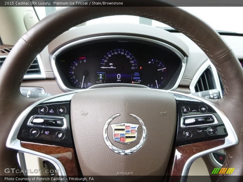 Platinum Ice Tricoat / Shale/Brownstone 2015 Cadillac SRX Luxury