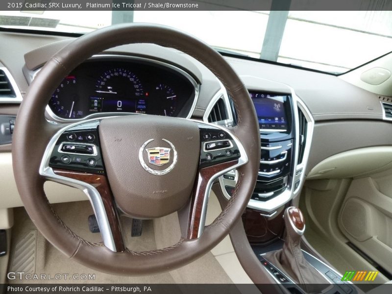 Platinum Ice Tricoat / Shale/Brownstone 2015 Cadillac SRX Luxury