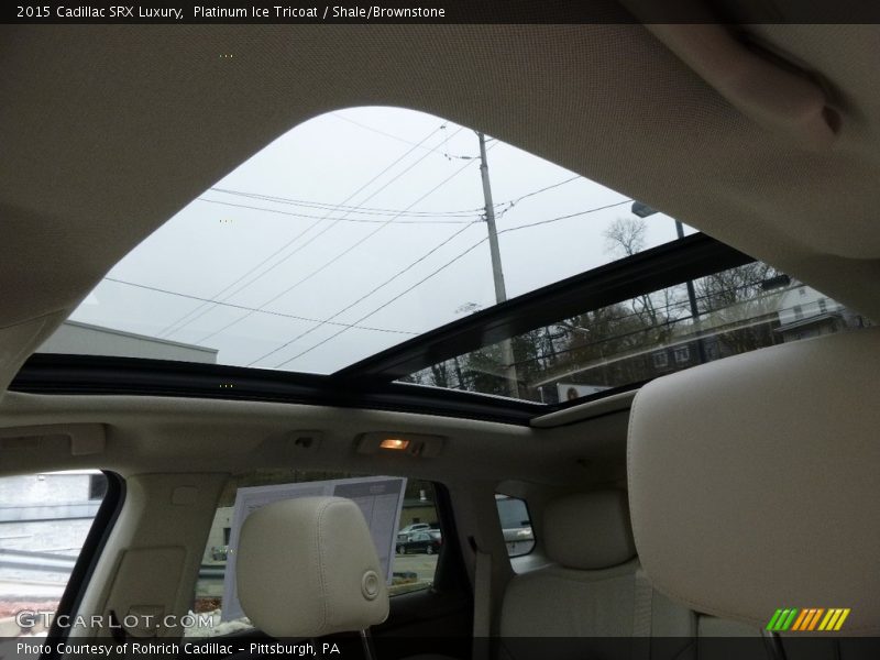 Platinum Ice Tricoat / Shale/Brownstone 2015 Cadillac SRX Luxury