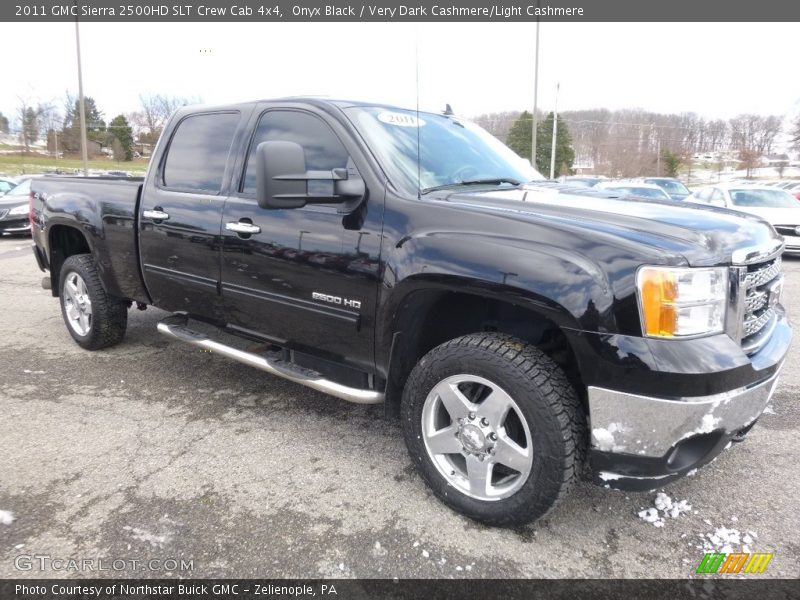 Onyx Black / Very Dark Cashmere/Light Cashmere 2011 GMC Sierra 2500HD SLT Crew Cab 4x4