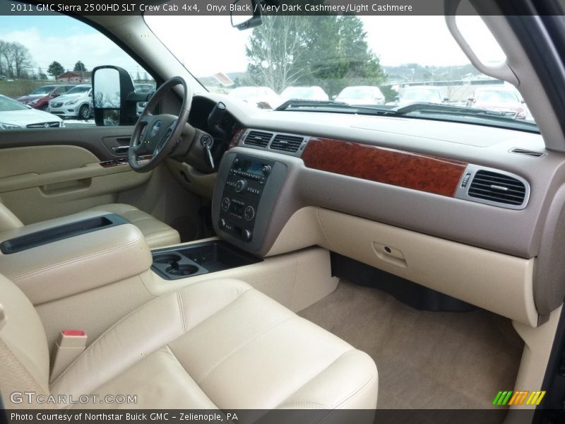 Onyx Black / Very Dark Cashmere/Light Cashmere 2011 GMC Sierra 2500HD SLT Crew Cab 4x4