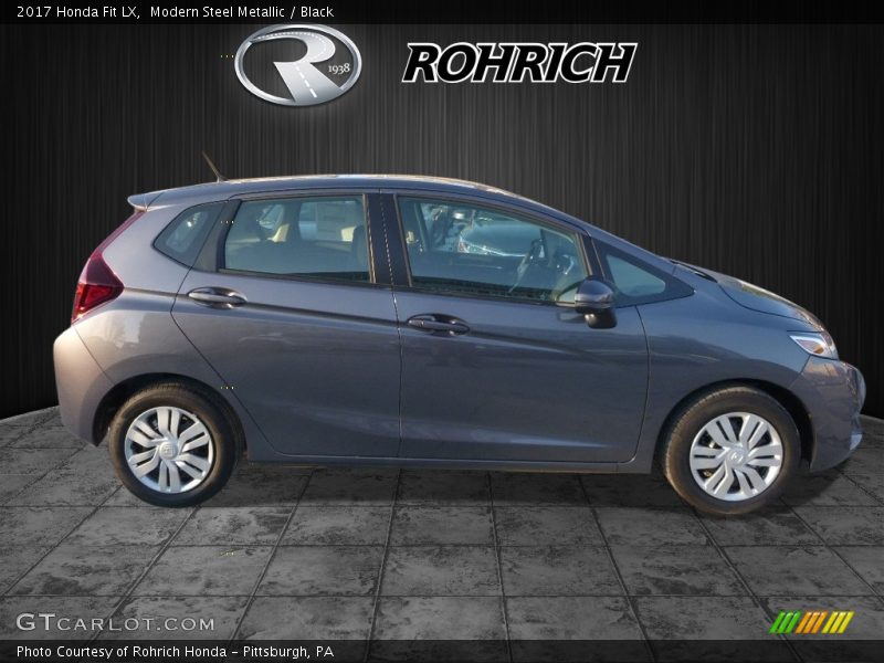 Modern Steel Metallic / Black 2017 Honda Fit LX