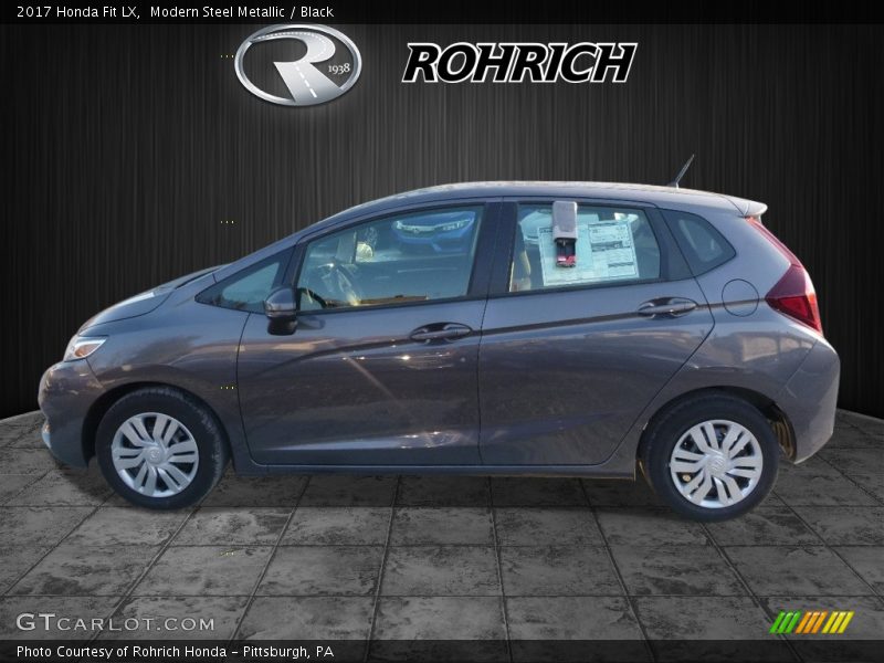 Modern Steel Metallic / Black 2017 Honda Fit LX