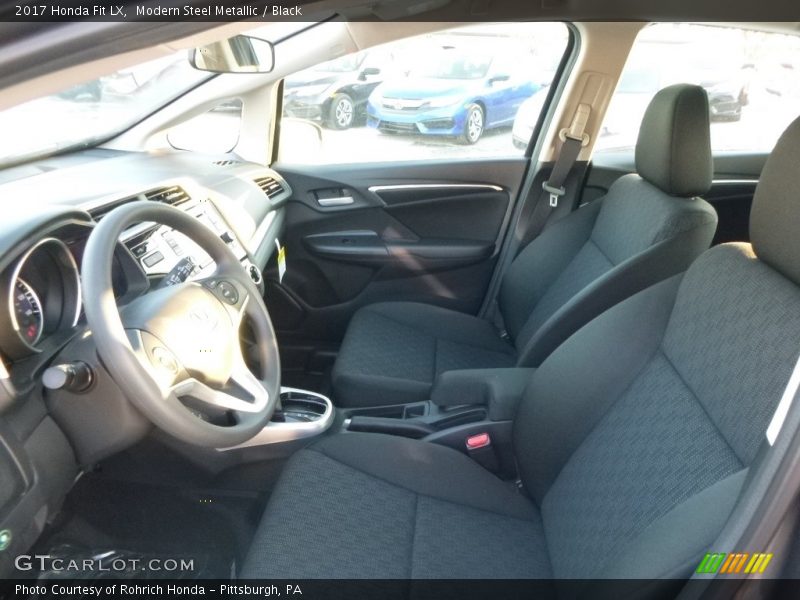 Modern Steel Metallic / Black 2017 Honda Fit LX