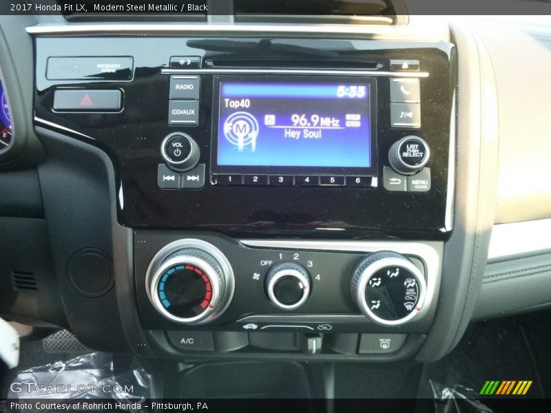 Modern Steel Metallic / Black 2017 Honda Fit LX