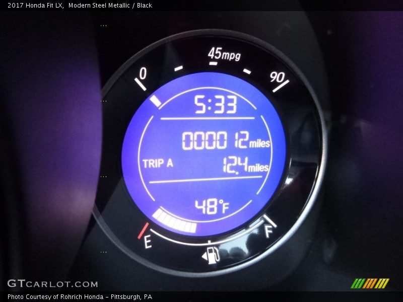 Modern Steel Metallic / Black 2017 Honda Fit LX