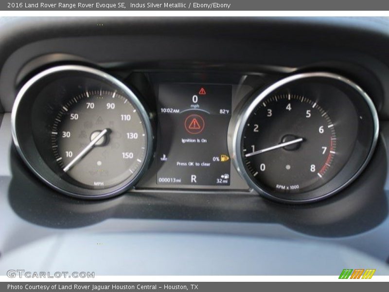 Indus Silver Metalllic / Ebony/Ebony 2016 Land Rover Range Rover Evoque SE