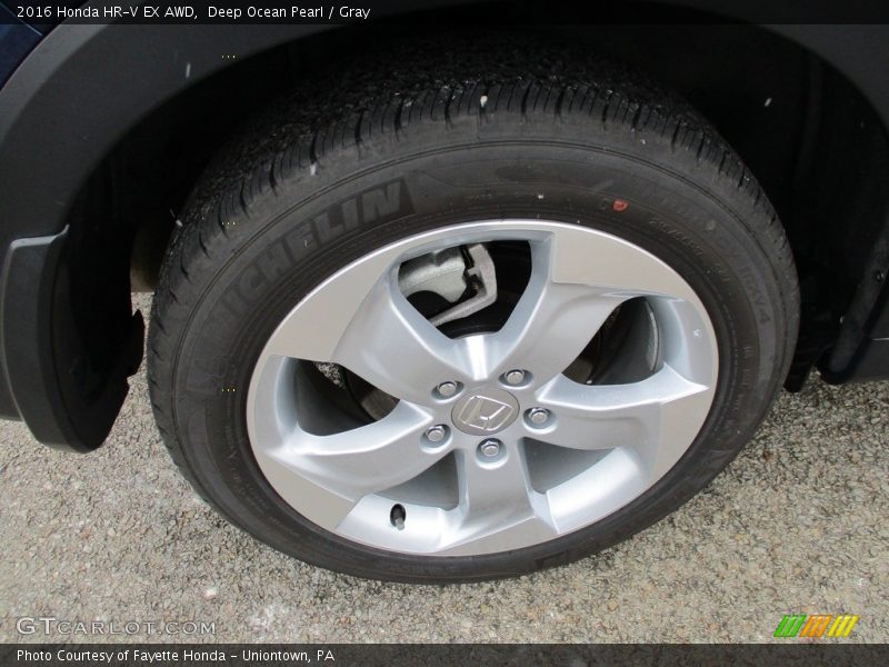 Deep Ocean Pearl / Gray 2016 Honda HR-V EX AWD