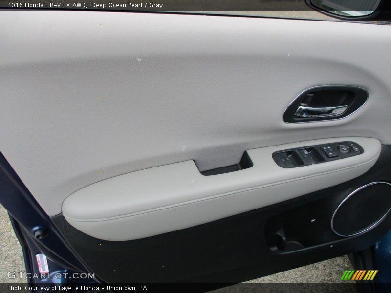 Deep Ocean Pearl / Gray 2016 Honda HR-V EX AWD