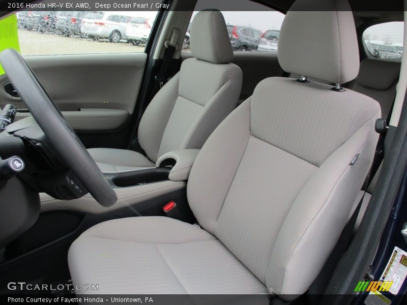 Deep Ocean Pearl / Gray 2016 Honda HR-V EX AWD